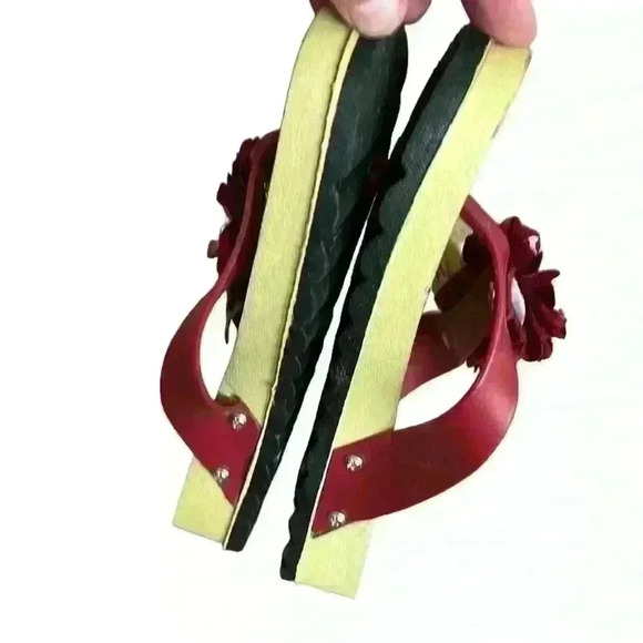 BABE Woman Slide Summer Sandals with Flowers Size 6 - Picture 5 of 6